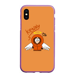 Чехол iPhone XS Max матовый Южный парк - Кенни Kenny, цвет: 3D-фиолетовый