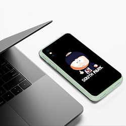 Чехол iPhone XS Max матовый South Park - мультфильм Южный парк, цвет: 3D-салатовый — фото 2