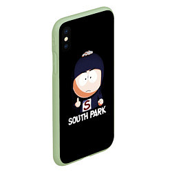 Чехол iPhone XS Max матовый South Park - мультфильм Южный парк, цвет: 3D-салатовый — фото 2