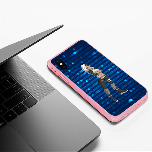 Чехол iPhone XS Max матовый Девушка Киберпанк / 3D-Баблгам – фото 3