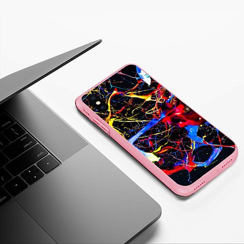 Чехол iPhone XS Max матовый Импрессионизм Vanguard neon pattern / 3D-Баблгам – фото 3