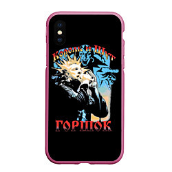 Чехол iPhone XS Max матовый Король и Шут ГОРШОК, цвет: 3D-малиновый