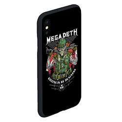 Чехол iPhone XS Max матовый MEGADETH killing is my business, цвет: 3D-черный — фото 2