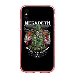 Чехол iPhone XS Max матовый MEGADETH killing is my business, цвет: 3D-баблгам