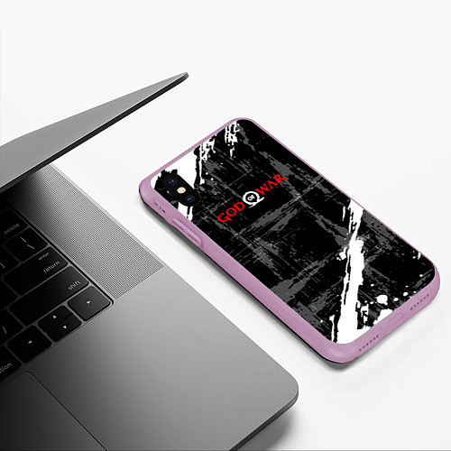 Чехол iPhone XS Max матовый God of war gameplay / 3D-Сиреневый – фото 3