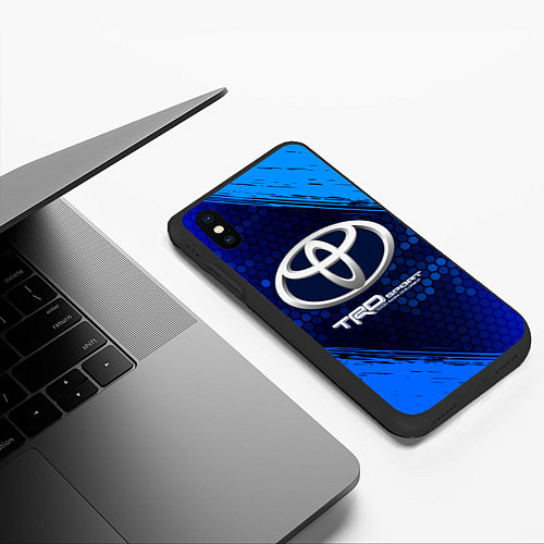 Чехол iPhone XS Max матовый ТОЙОТА TRD SPORT - Краска 9 / 3D-Черный – фото 3