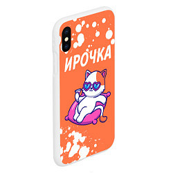 Чехол iPhone XS Max матовый Ирочка КОШЕЧКА Краска, цвет: 3D-белый — фото 2