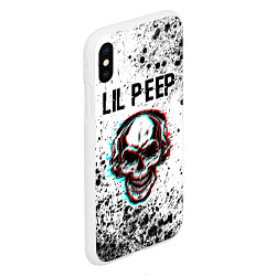 Чехол iPhone XS Max матовый Lil Peep ЧЕРЕП Краска, цвет: 3D-белый — фото 2