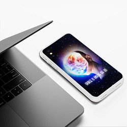Чехол iPhone XS Max матовый Космос внутри нас, цвет: 3D-белый — фото 2