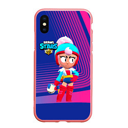 Чехол iPhone XS Max матовый BRAWLSTARS JANET ДЖАНЕТ, цвет: 3D-баблгам