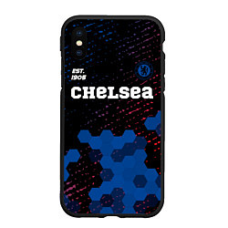 Чехол iPhone XS Max матовый CHELSEA Chelsea Est 1905 Графика, цвет: 3D-черный