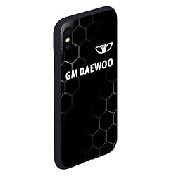 Чехол iPhone XS Max матовый DAEWOO Соты, цвет: 3D-черный — фото 2