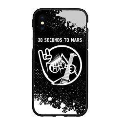 Чехол iPhone XS Max матовый 30 Seconds to Mars КОТ Краска, цвет: 3D-черный