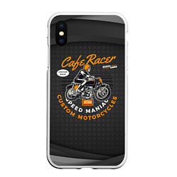 Чехол iPhone XS Max матовый Moto Sport, цвет: 3D-белый