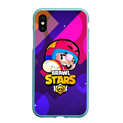 Чехол iPhone XS Max матовый Бонни Bonny brawlstars, цвет: 3D-мятный