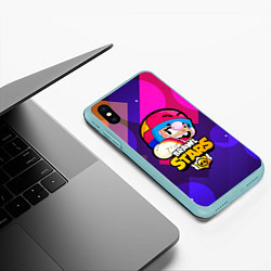 Чехол iPhone XS Max матовый Бонни Bonny brawlstars, цвет: 3D-мятный — фото 2