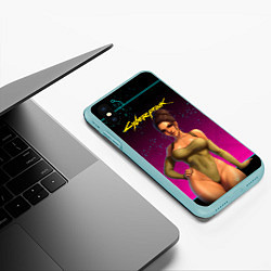 Чехол iPhone XS Max матовый Sexy сyberpunk Panam 18, цвет: 3D-мятный — фото 2