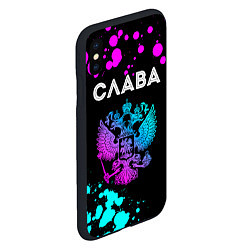 Чехол iPhone XS Max матовый Слава Россия, цвет: 3D-черный — фото 2
