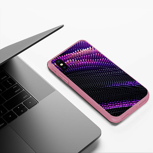 Чехол iPhone XS Max матовый Vanguard pattern Fashion 2023 / 3D-Малиновый – фото 3