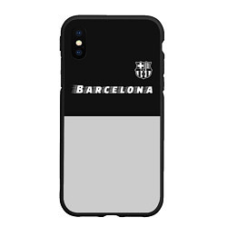 Чехол iPhone XS Max матовый БАРСЕЛОНА Barcelona Графика, цвет: 3D-черный