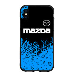 Чехол iPhone XS Max матовый МАЗДА Шины, цвет: 3D-черный
