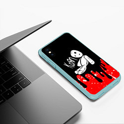 Чехол iPhone XS Max матовый KoЯn korn, цвет: 3D-мятный — фото 2