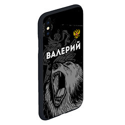 Чехол iPhone XS Max матовый Валерий Россия Медведь, цвет: 3D-черный — фото 2