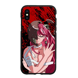 Чехол iPhone XS Max матовый Elfen Lied 3D, цвет: 3D-черный