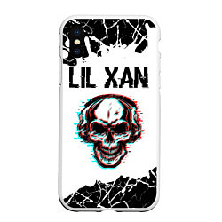 Чехол iPhone XS Max матовый Lil Xan ЧЕРЕП Краска, цвет: 3D-белый