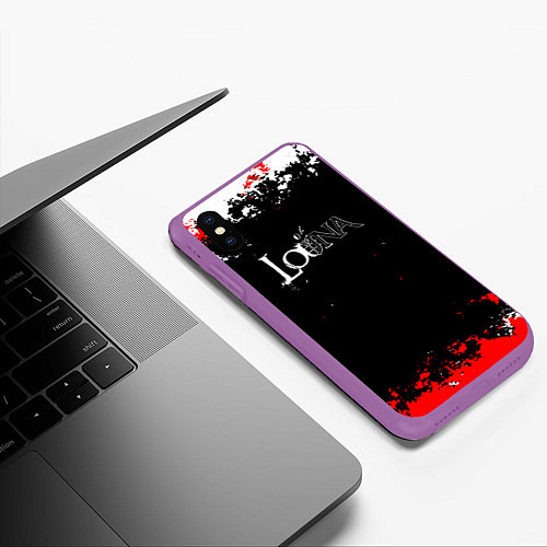 Чехол iPhone XS Max матовый Louna Tracktor Bowling / 3D-Фиолетовый – фото 3