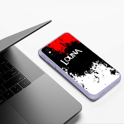 Чехол iPhone XS Max матовый Louna band / 3D-Светло-сиреневый – фото 3