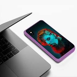 Чехол iPhone XS Max матовый James Root - Slipknot - We are Not Your Kind, цвет: 3D-фиолетовый — фото 2