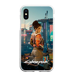 Чехол iPhone XS Max матовый Panam night city, цвет: 3D-белый