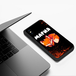 Чехол iPhone XS Max матовый Мария ЛИСИЧКА Краска, цвет: 3D-черный — фото 2