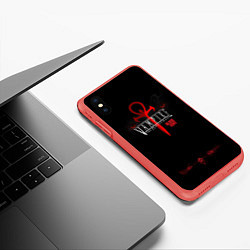 Чехол iPhone XS Max матовый BloodHunt, цвет: 3D-красный — фото 2
