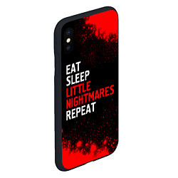 Чехол iPhone XS Max матовый Eat Sleep Little Nightmares Repeat, цвет: 3D-черный — фото 2