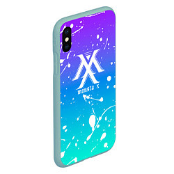 Чехол iPhone XS Max матовый Monsta x, цвет: 3D-мятный — фото 2