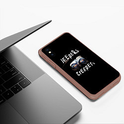 Чехол iPhone XS Max матовый Джиперс Криперс в шляпе, цвет: 3D-коричневый — фото 2