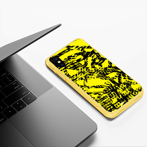 Чехол iPhone XS Max матовый Censored Дополнение Коллекция Get inspired! Fl-182 / 3D-Желтый – фото 3