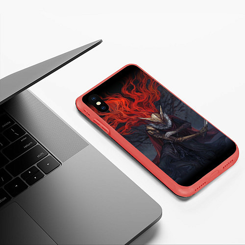 Чехол iPhone XS Max матовый ELDEN RING МАЛЕНИЯ MALENIA / 3D-Красный – фото 3