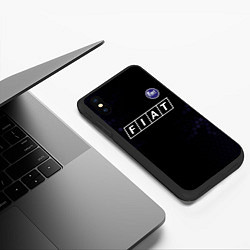 Чехол iPhone XS Max матовый FIAT Графика, цвет: 3D-черный — фото 2
