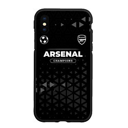 Чехол iPhone XS Max матовый Arsenal Форма Champions, цвет: 3D-черный