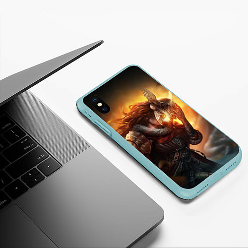 Чехол iPhone XS Max матовый MALENIA - МАЛЕНИЯ ELDEN RING ЕЛДЕН РИНГ / 3D-Мятный – фото 3