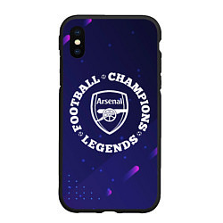 Чехол iPhone XS Max матовый Arsenal Легенды Чемпионы, цвет: 3D-черный