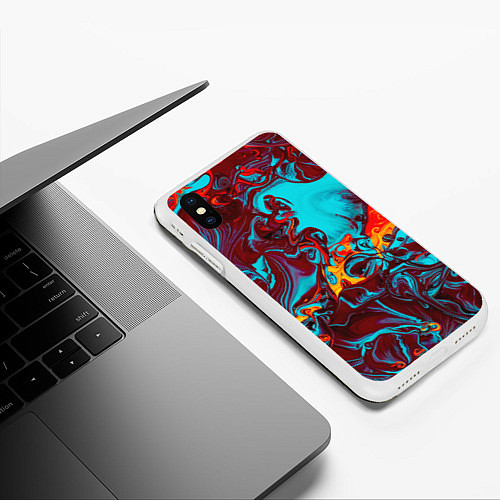 Чехол iPhone XS Max матовый Каляка-маляка / 3D-Белый – фото 3