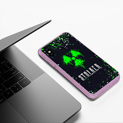 Чехол iPhone XS Max матовый Stalker сталкер брызги, цвет: 3D-сиреневый — фото 2