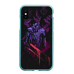 Чехол iPhone XS Max матовый BERSERK РУНА СОУЛУ спина, цвет: 3D-мятный