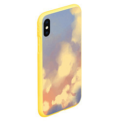 Чехол iPhone XS Max матовый Облачное небо на закате, цвет: 3D-желтый — фото 2