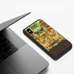 Чехол iPhone XS Max матовый Абстрактный,цветной графический узор, цвет: 3D-черный — фото 2