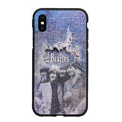 Чехол iPhone XS Max матовый The Beatles Легендарная Ливерпульская четвёрка, цвет: 3D-черный